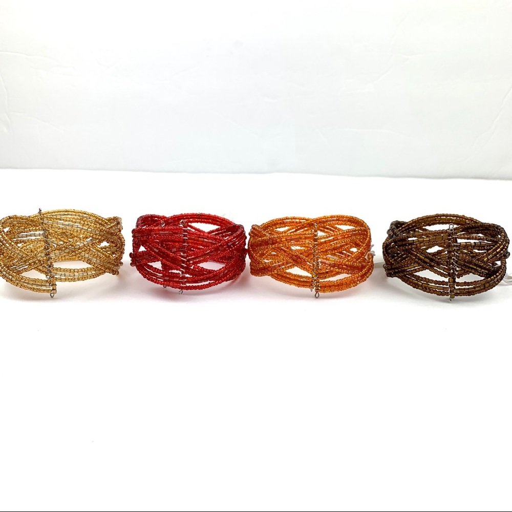 Beaded Braided napkin ring holders